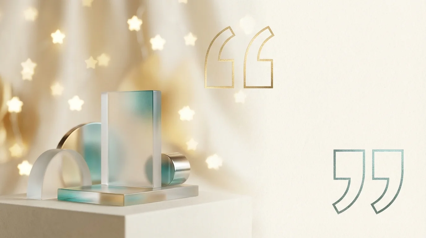 Abstract testimonial background with soft star bokeh