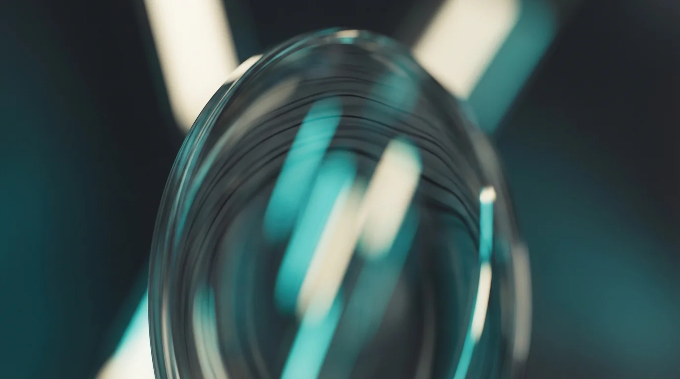 Abstract astigmatism theme with lens refraction and distortion