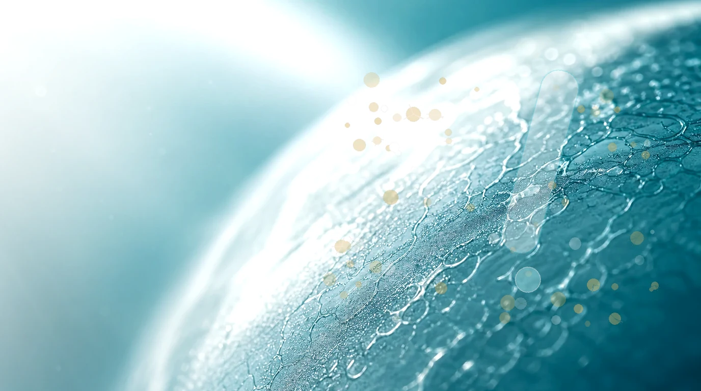 Abstract tear-film, allergy particle, and dropper relief visual