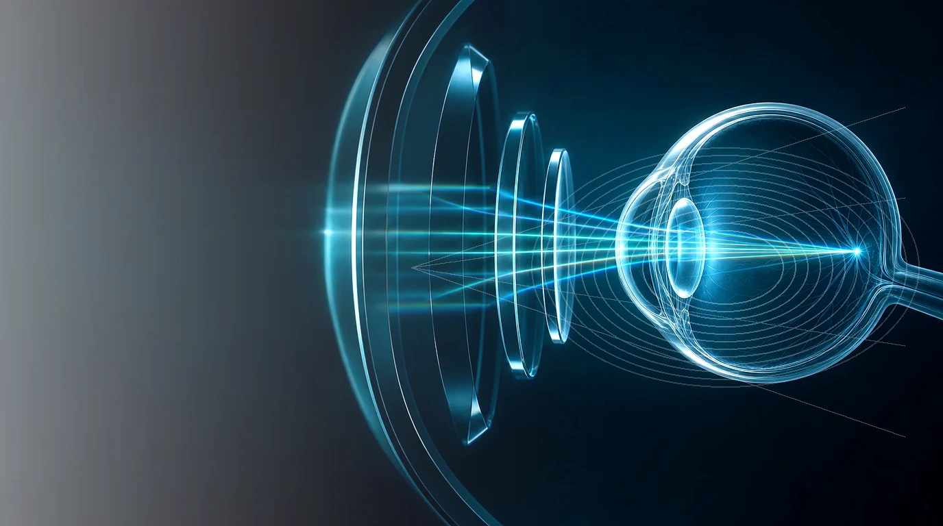 Abstract toric lens refraction visual for astigmatism correction