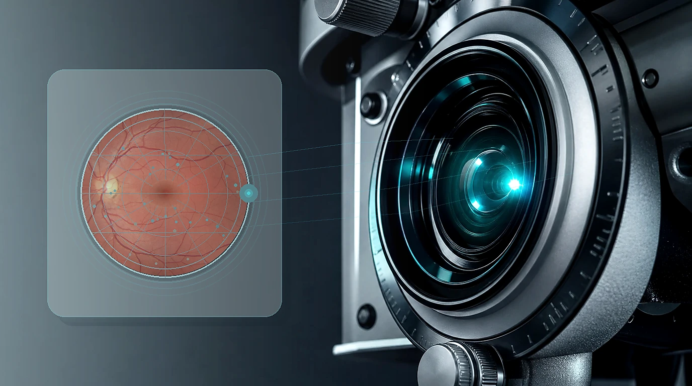 Retinal imaging technology for diabetic eye exams