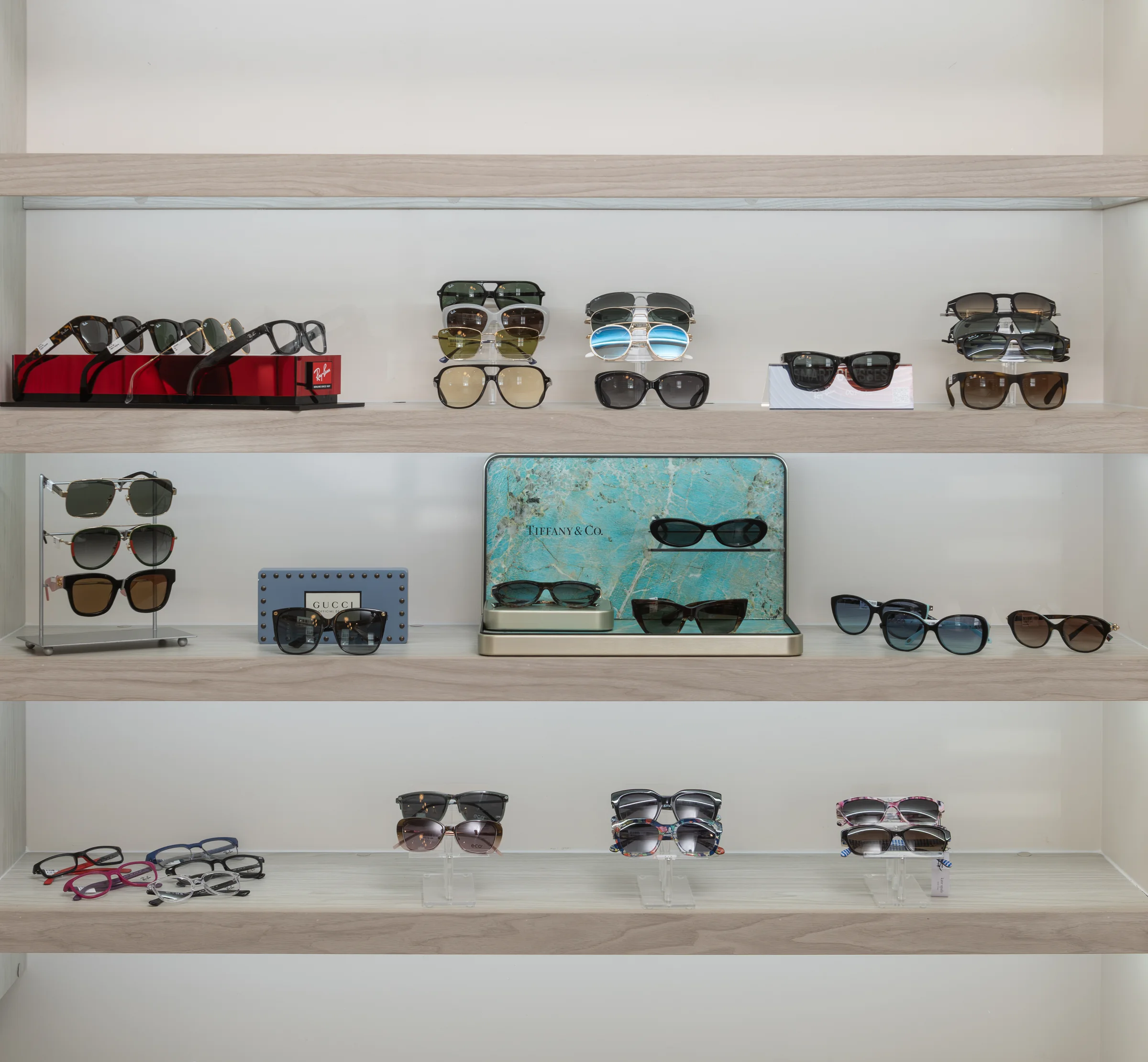 Sunglass display at the Classic Vision Care East Cobb optical