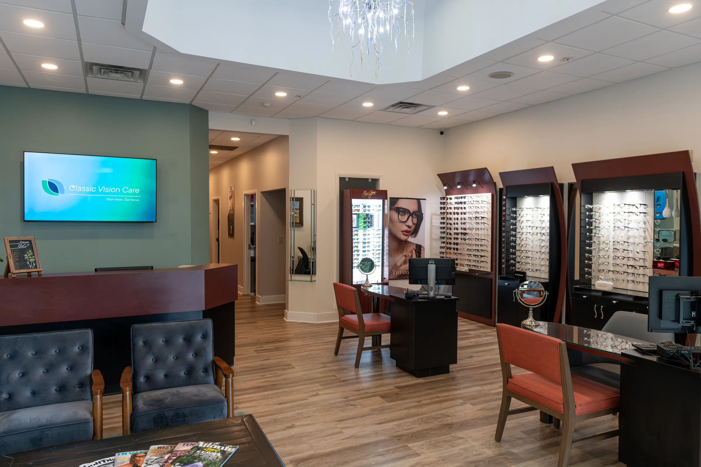 Classic Vision Care Kennesaw optical reception interior